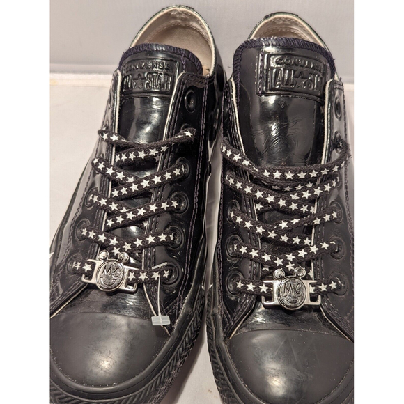 Converse Chuck Taylor Miley Cyrus Black Patent “Mickey “Low Top 6.5 Women Shoes - Picture 8 of 10
